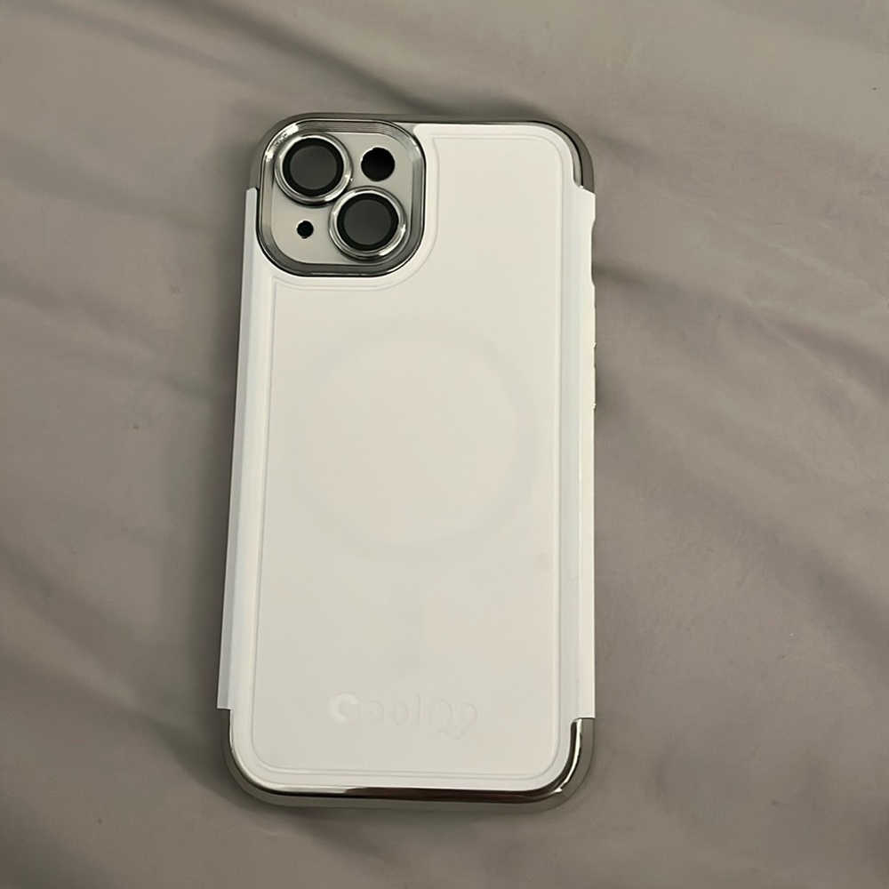 COOLQO Magnetic for iPhone 13 Shockproof Case - White Silver